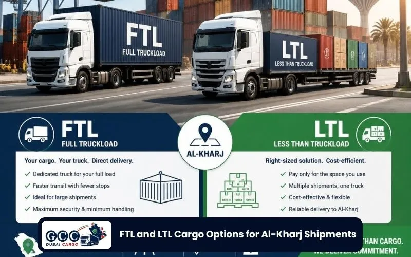 FTL and LTL Cargo Options for Al-Kharj Shipments
