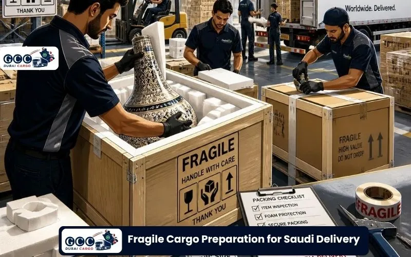 Fragile Cargo Preparation for Saudi Delivery