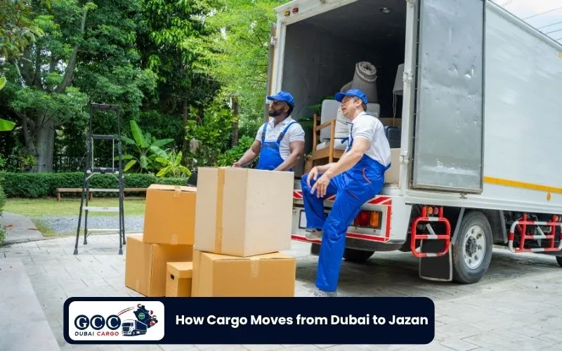 How Cargo Moves from Dubai to Jazan