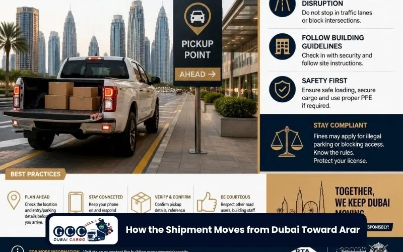 How the Shipment Moves from Dubai Toward Arar