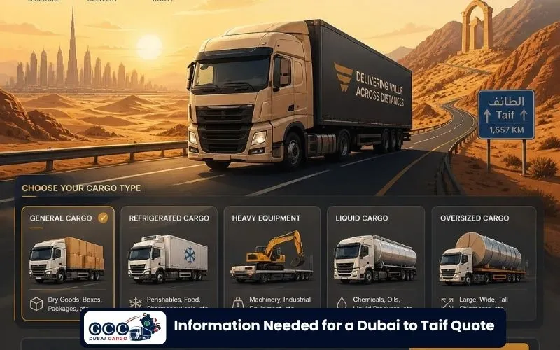 Information Needed for a Dubai to Taif Quote