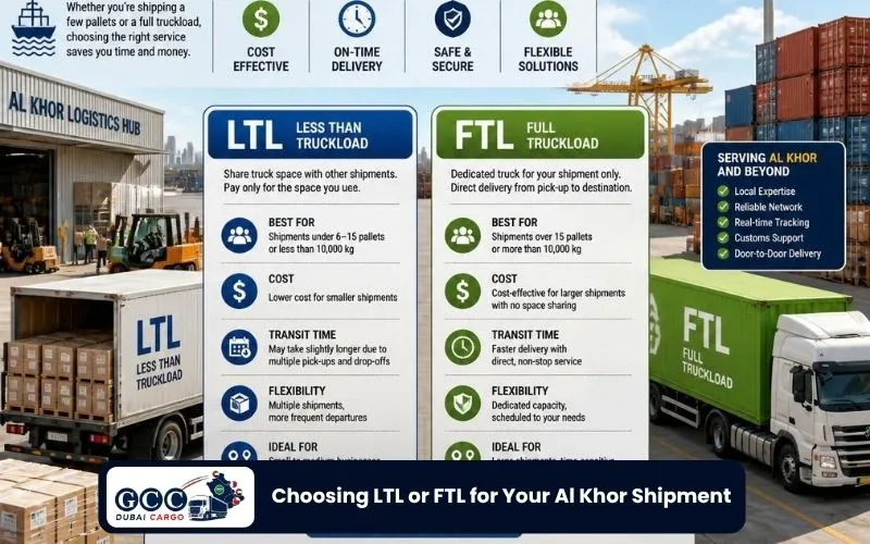 Choosing LTL or FTL for Your Al Khor Shipment